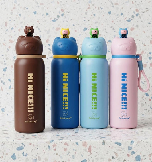 3D Mini Bear Topper Bottle