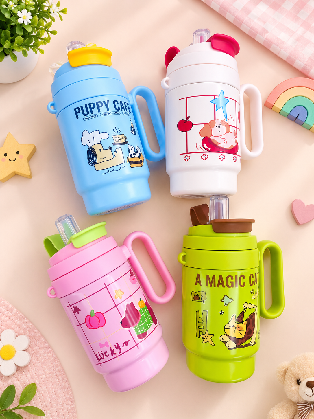 Kawaii Pop Handle Sipper