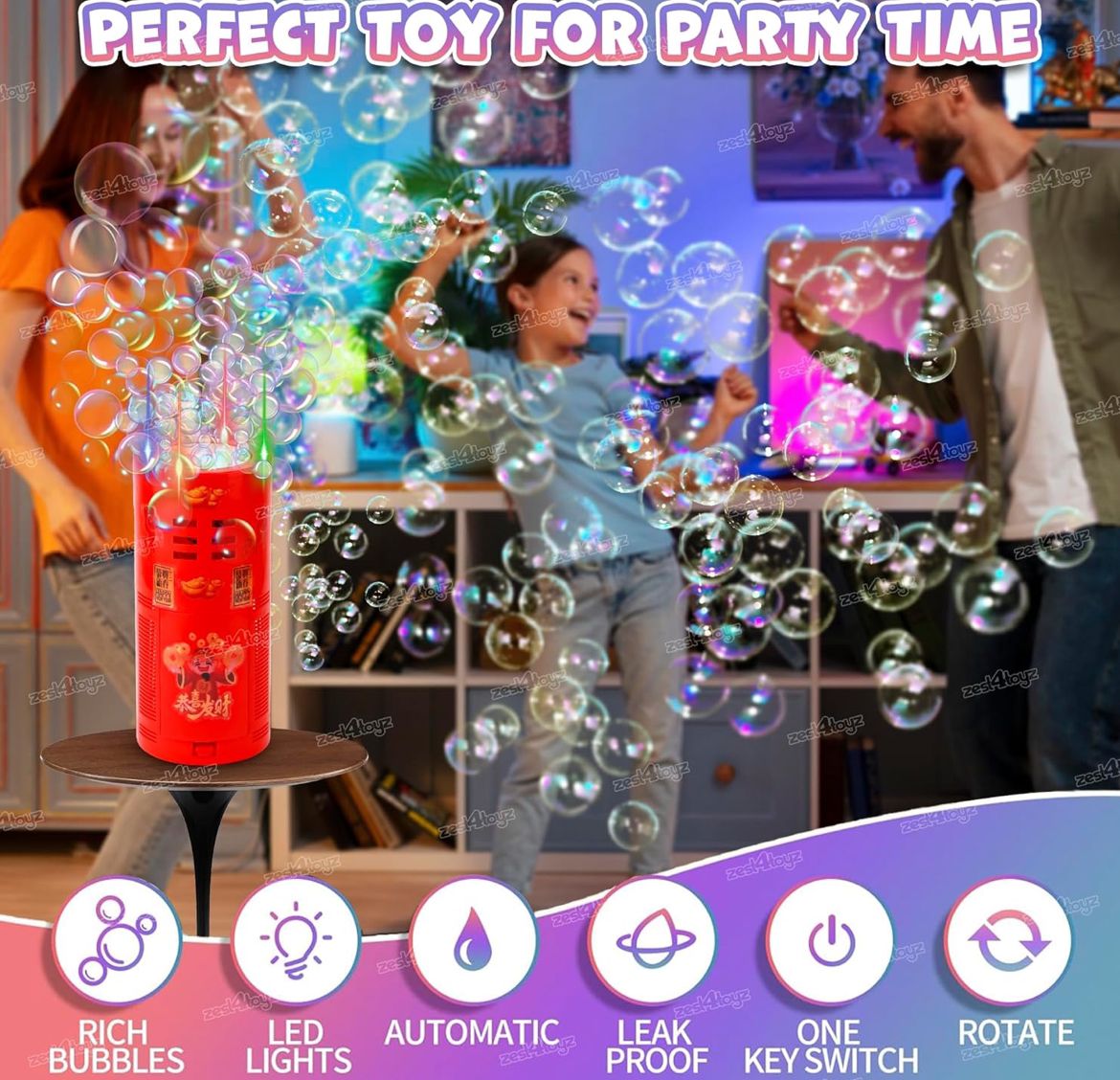 Magic Bubble light Show Rechargeable Bubble Machine