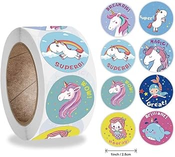 Unicorn Reward Motivational stickers