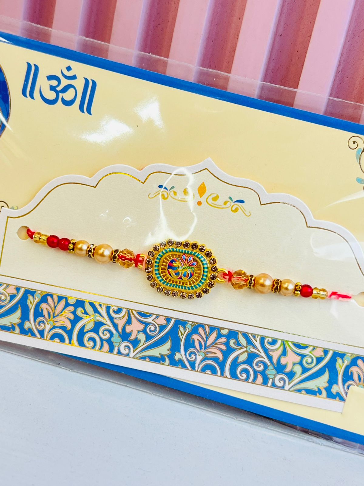 Divine Om Stone Rakhi