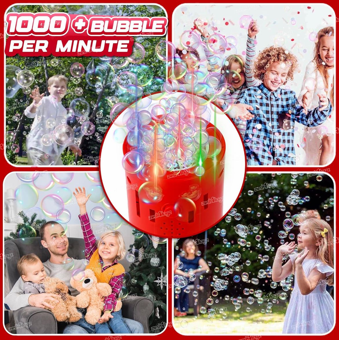 Magic Bubble light Show Rechargeable Bubble Machine