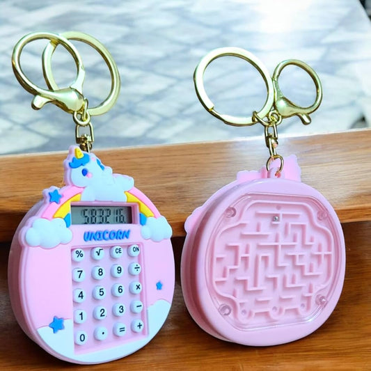 Unicorn Play calculator Keychain